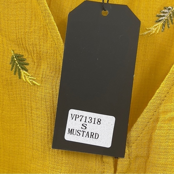 Very J Mustard Colored Summer Romper - Picture 6 of 6